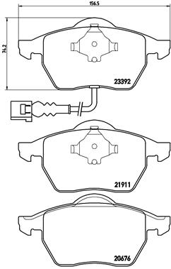 BREMBO Bremsesæt, skivebremser sg00000ck0 foraksel perforeret/ventileret 280mm 22mm for VW SEAT SKODA AUDI