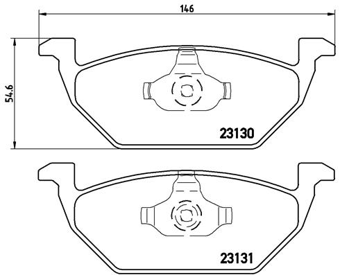 BREMBO Bremsesæt, skivebremser sg00000eg9 bagaksel perforeret 253mm 22mm for PEUGEOT CITROËN FORD MG (SAIC) ROEWE (SAIC) FIAT VW (FAW) ZHONGHUA (BRILL
