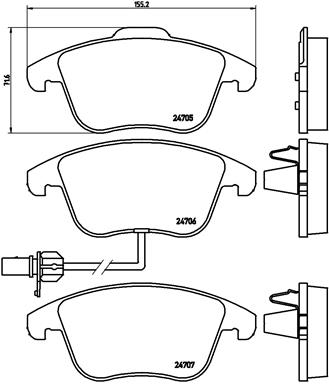 BREMBO Bremsesæt, skivebremser sg00000egq bagaksel indvendig ventileret 300mm 25mm for AUDI SEAT SKODA AUDI (FAW) VW VW (FAW)