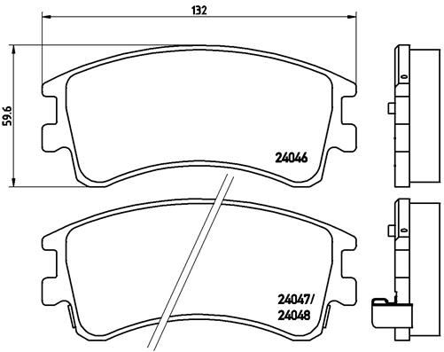 BREMBO Bremsesæt, skivebremser sg00000ehp bagaksel indvendig ventileret 280mm 24mm for MAZDA FAW