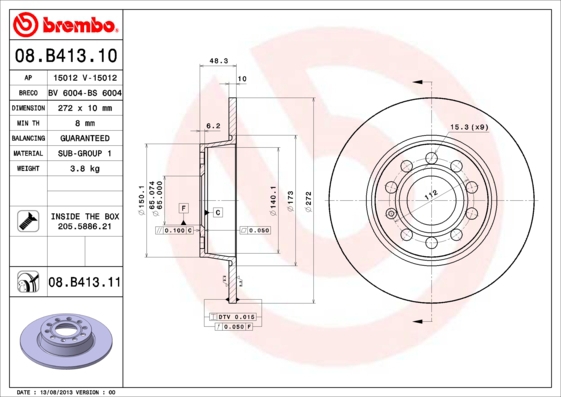 BREMBO Bremsesæt, skivebremser sg00000elf foraksel fuld 312mm 25mm for VW SEAT AUDI SKODA JETTA VW (SVW) AUDI (FAW) VW (FAW) SKODA (SVW)