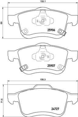BREMBO Bremsesæt, skivebremser sg00000em7 bagaksel indvendig ventileret 264mm 10mm for OPEL FIAT VAUXHALL RAM