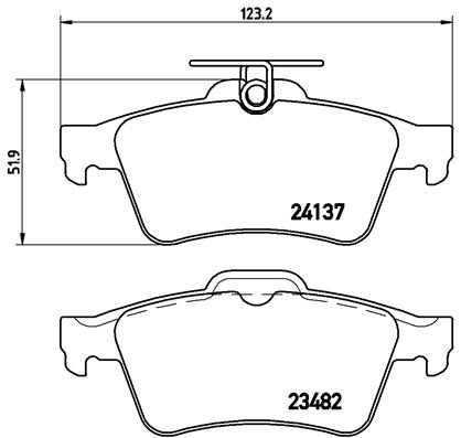 BREMBO Bremsesæt, skivebremser sg00000emd bagaksel indvendig ventileret 278mm 25mm for CITROËN OPEL FORD VAUXHALL VOLVO SAAB PONTIAC FIAT GENERAL MOTO