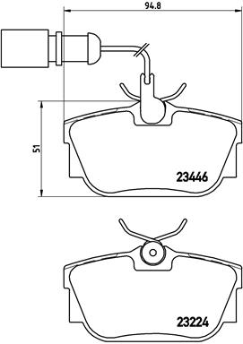 BREMBO Bremsesæt, skivebremser sg00000emv bagaksel fuld 280mm 24mm for FORD SKODA VW
