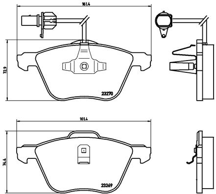 BREMBO Bremsesæt, skivebremser sg00000eon bagaksel indvendig ventileret 313mm 26mm for FORD VW SEAT SKODA