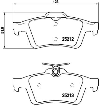 BREMBO Bremsesæt, skivebremser sg00000eqn bagaksel fuld 280mm 25mm for FORD FORD (CHANGAN) VOLVO MAZDA FORD USA NISSAN MITSUBISHI FORD ASIA & OCEANIA