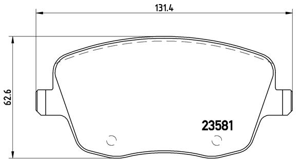 BREMBO Bremsesæt, skivebremser sg00000eqv bagaksel indvendig ventileret 230mm 9mm for PEUGEOT CITROËN FORD MG (SAIC) ROEWE (SAIC) LANCIA ZHONGHUA (BRI
