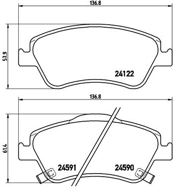 BREMBO Bremsesæt, skivebremser sg00000es4 bagaksel fuld 270mm 26mm for TOYOTA