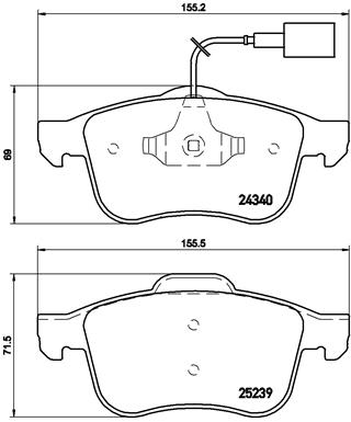 BREMBO Bremsesæt, skivebremser sg00000esc bagaksel perforeret 264mm 10mm for ALFA ROMEO FIAT (GAC) DODGE CHRYSLER