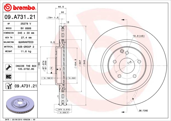 BREMBO Bremsesæt, skivebremser sg00000etk bagaksel indvendig ventileret 300mm 30mm for MERCEDES-BENZ CHRYSLER