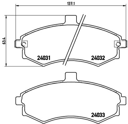 BREMBO Bremsesæt, skivebremser sg00000eu3 foraksel indvendig ventileret 257mm 24mm for HYUNDAI NISSAN KIA HYUNDAI (BEIJING) MAZDA SUZUKI DAEWOO KIA (D