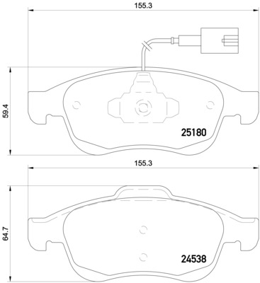 BREMBO Bremsesæt, skivebremser sg00000evg foraksel perforeret 264mm 10mm for ALFA ROMEO FIAT (GAC) FIAT JEEP