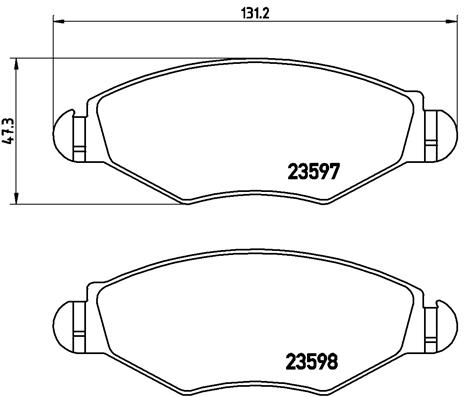 BREMBO Bremsesæt, skivebremser sg00000evx bagaksel fuld 247mm 8mm for CITROËN PEUGEOT FENGSHEN NAZA RENAULT HSV