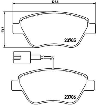 BREMBO Bremsesæt, skivebremser sg00000ex5 bagaksel indvendig ventileret 264mm 22mm for OPEL VAUXHALL FIAT ABARTH CITROËN PEUGEOT