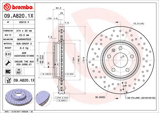 BREMBO Bremsesæt, skivebremser sg00000ez1 bagaksel perforeret/ventileret 314mm 12mm for VW AUDI (FAW) AUDI SKODA VW (FAW)