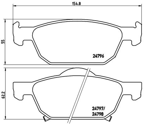BREMBO Bremsesæt, skivebremser sg00000ezq bagaksel indvendig ventileret 282mm 32mm for HONDA HONDA (GAC) ACURA (GAC) HONDA (DONGFENG)
