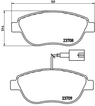 BREMBO Bremsesæt, skivebremser sg00000f0d foraksel indvendig ventileret 251mm 10mm for PEUGEOT CITROËN OPEL LANCIA FIAT ALFA ROMEO ABARTH GENERAL MOTO