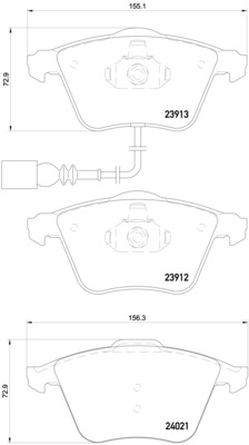 BREMBO Bremsesæt, skivebremser sg00000f1w bagaksel indvendig ventileret 310mm 30mm for AUDI SKODA SEAT VW