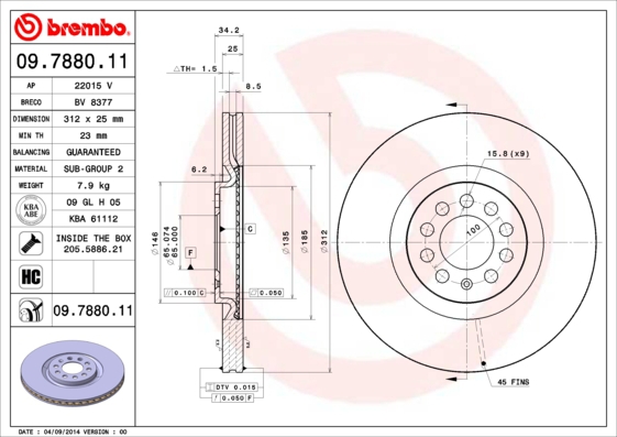 BREMBO Bremsesæt, skivebremser sg00000f2u bagaksel fuld 230mm 9mm for PEUGEOT CITROËN FORD ROEWE (SAIC) FIAT ZHONGHUA (BRILLIANCE) DS SEAT AUDI RELY V