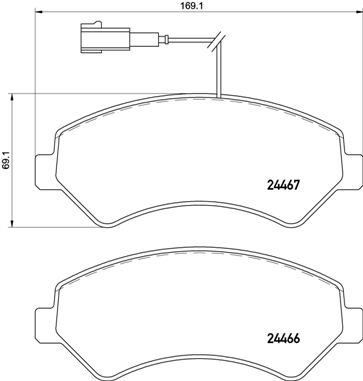 BREMBO Bremsesæt, skivebremser sg00000f4l bagaksel fuld 280mm 16mm for PEUGEOT CITROËN FIAT RAM