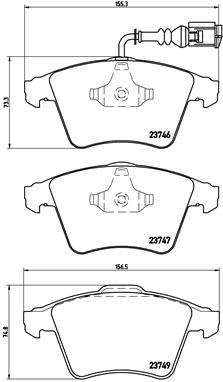 BREMBO Bremsesæt, skivebremser sg00000f5b bagaksel indvendig ventileret 294mm 32mm for VW AUDI SEAT