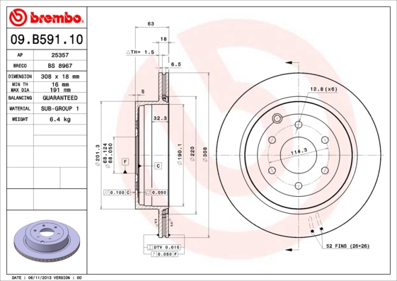 BREMBO Bremsesæt, skivebremser sg00000f5l bagaksel indvendig ventileret 320mm 18mm for NISSAN INFINITI MITSUBISHI RENAULT