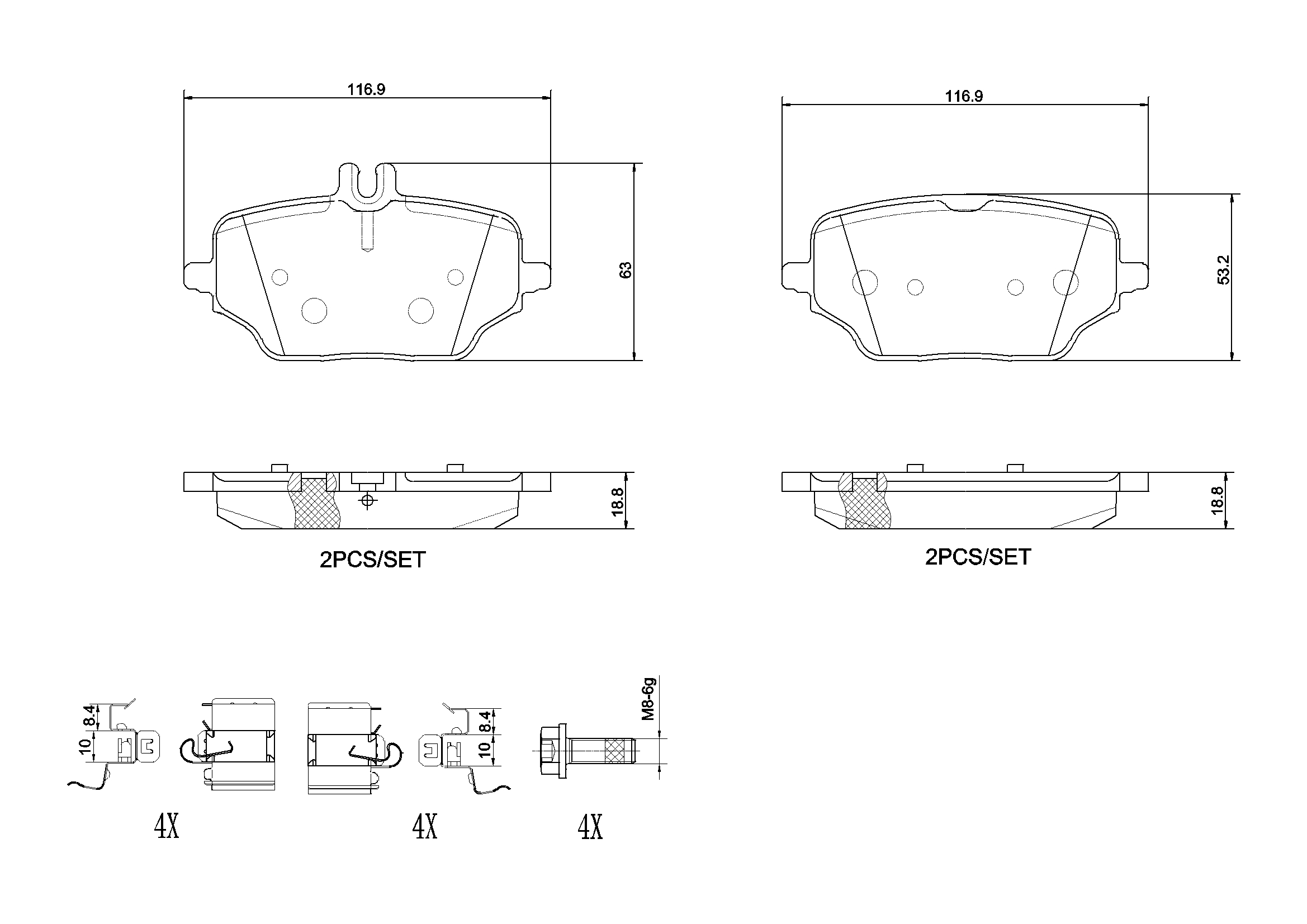 BREMBO Bremseklodser p50162 for MERCEDES-BENZ