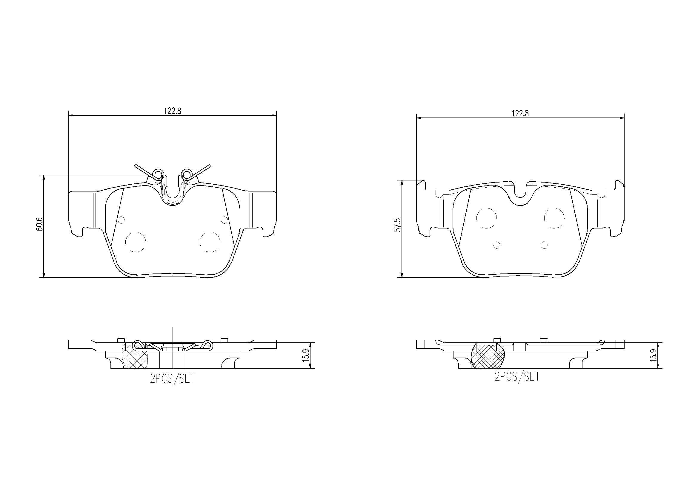 BREMBO Bremseklodser p06117 for BMW