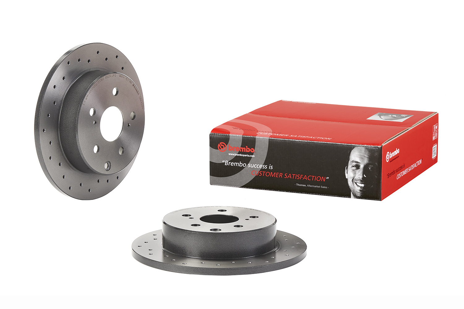 BREMBO Bremseskive 08.A429.1X perforeret 281mm 12mm for LEXUS TOYOTA (FAW)
