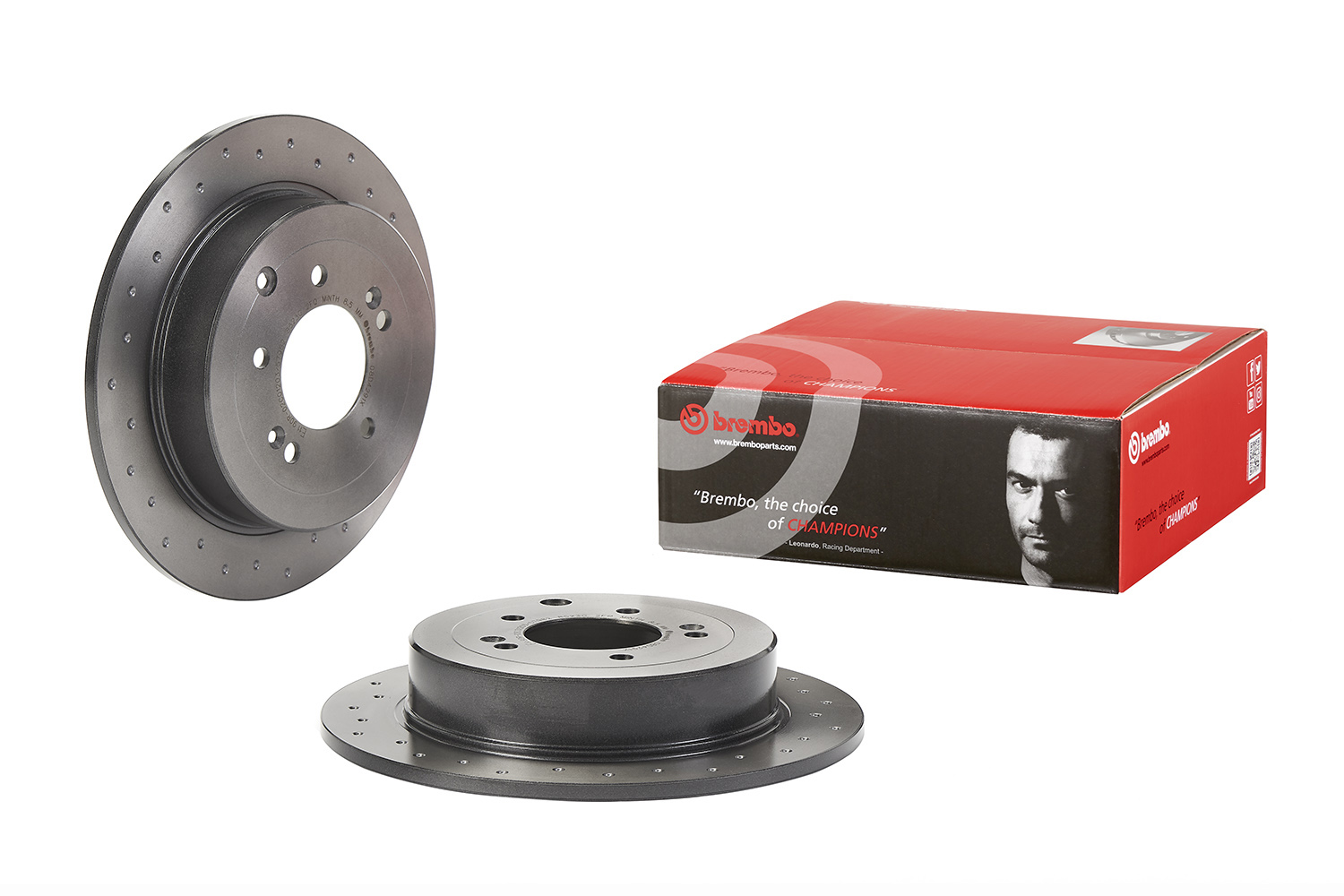 BREMBO Bremseskive 08.D429.1X perforeret 302mm 10mm for KIA (DYK) KIA