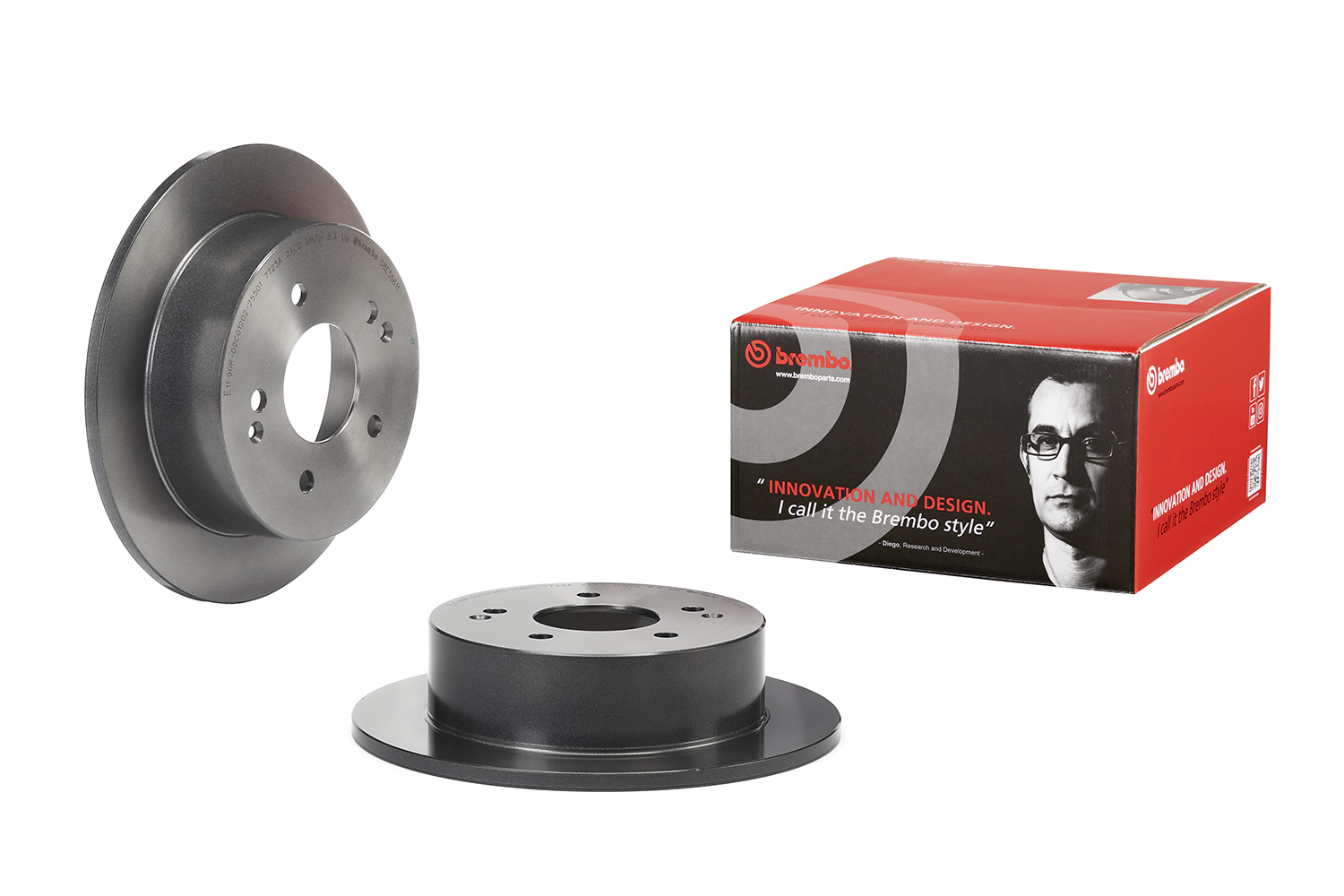 BREMBO Bremseskive 08.E566.11 262mm 10mm for SSANGYONG