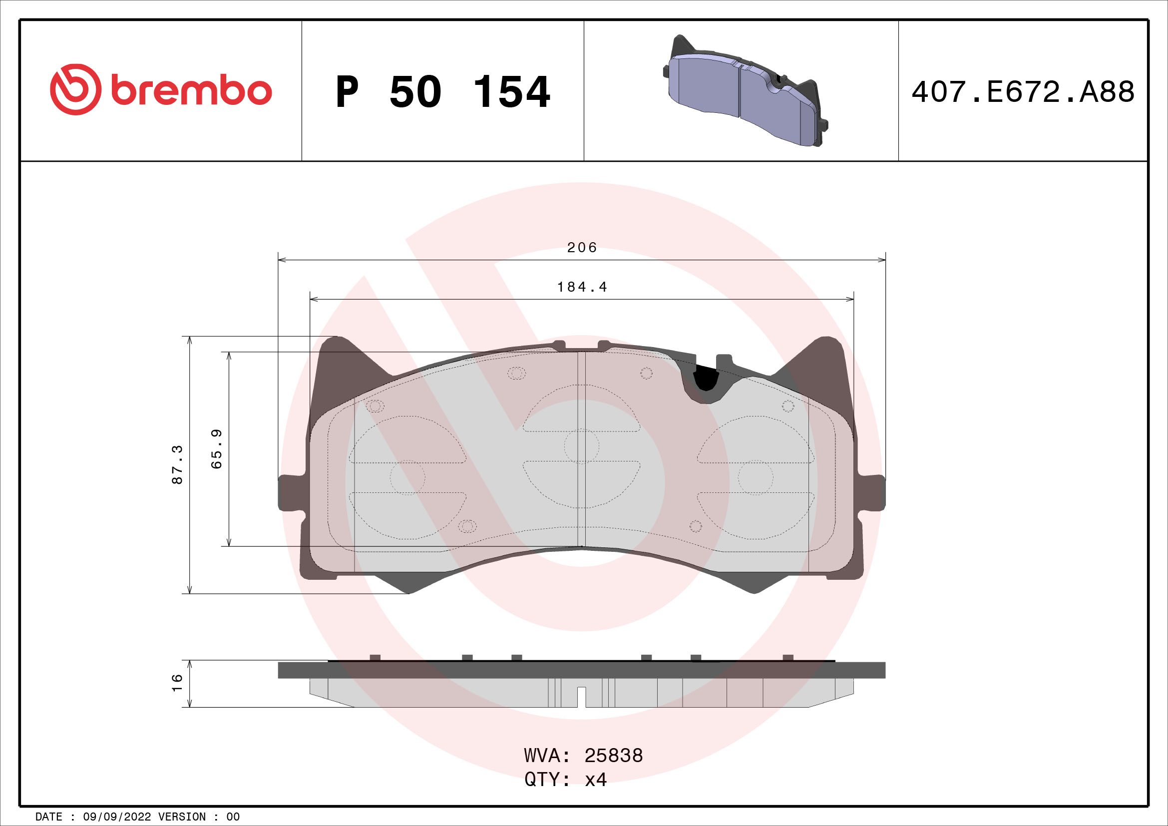 BREMBO Bremseklodser p50154 for MERCEDES-BENZ