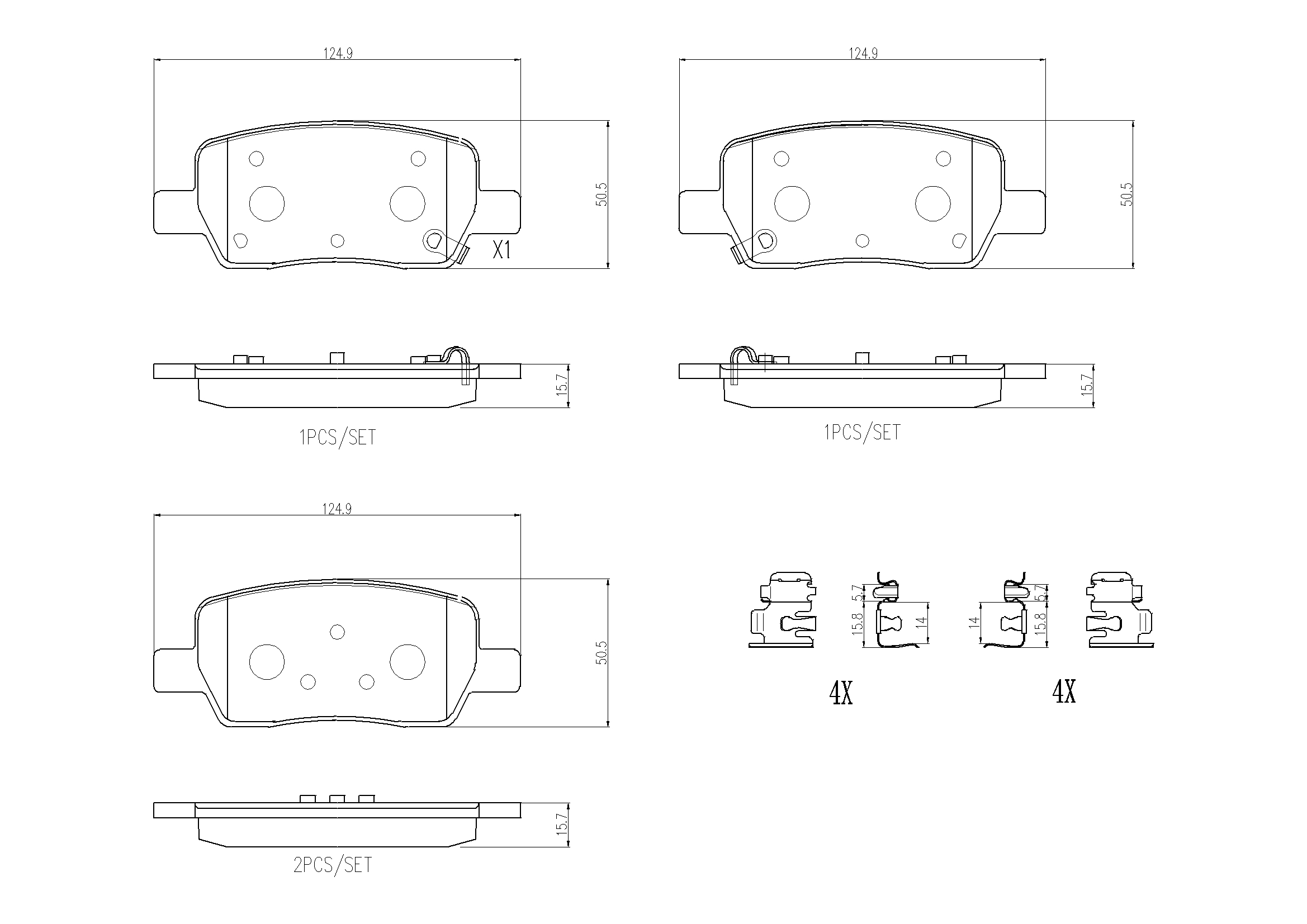 BREMBO Bremseklodser P 30 141 for HYUNDAI KIA