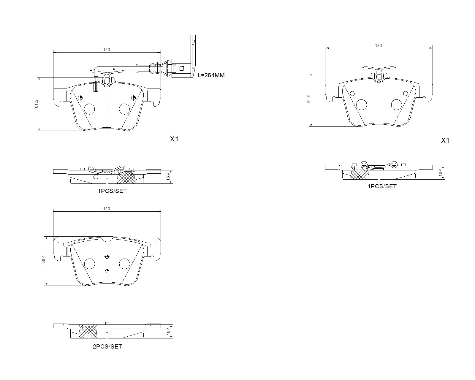 BREMBO Bremseklodser P 85 162X for VW AUDI