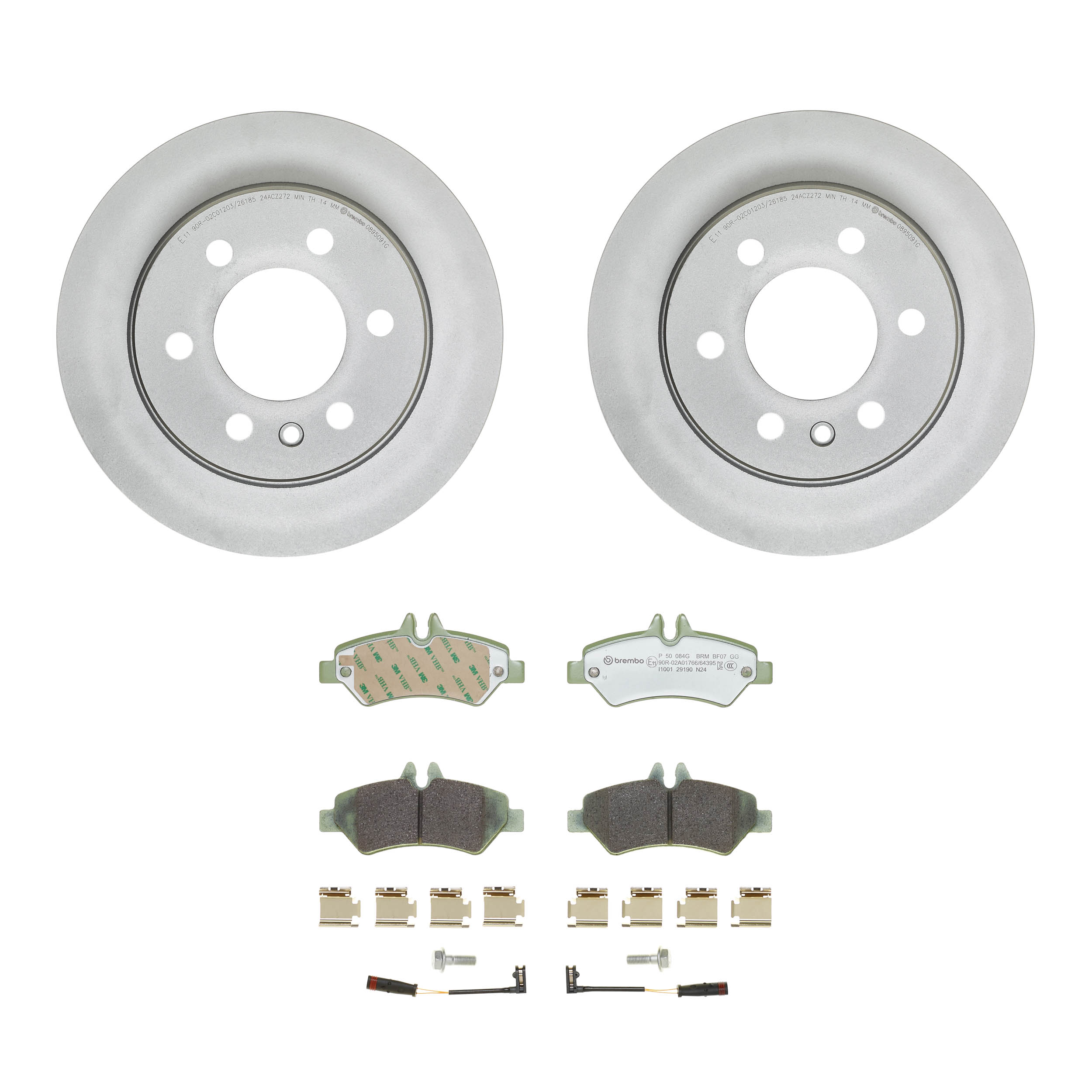BREMBO Bremsesæt, skivebremser kt10027 298mm 16mm for MERCEDES-BENZ VW