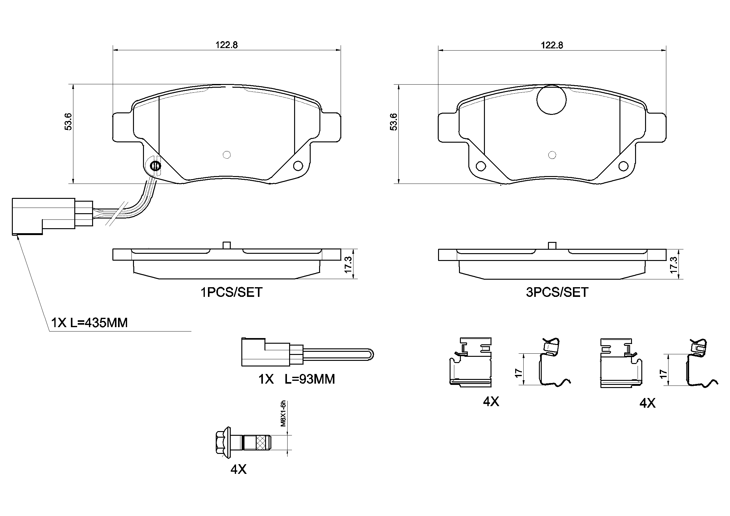 BREMBO Bremseklodser P 24 066G for FORD BYD