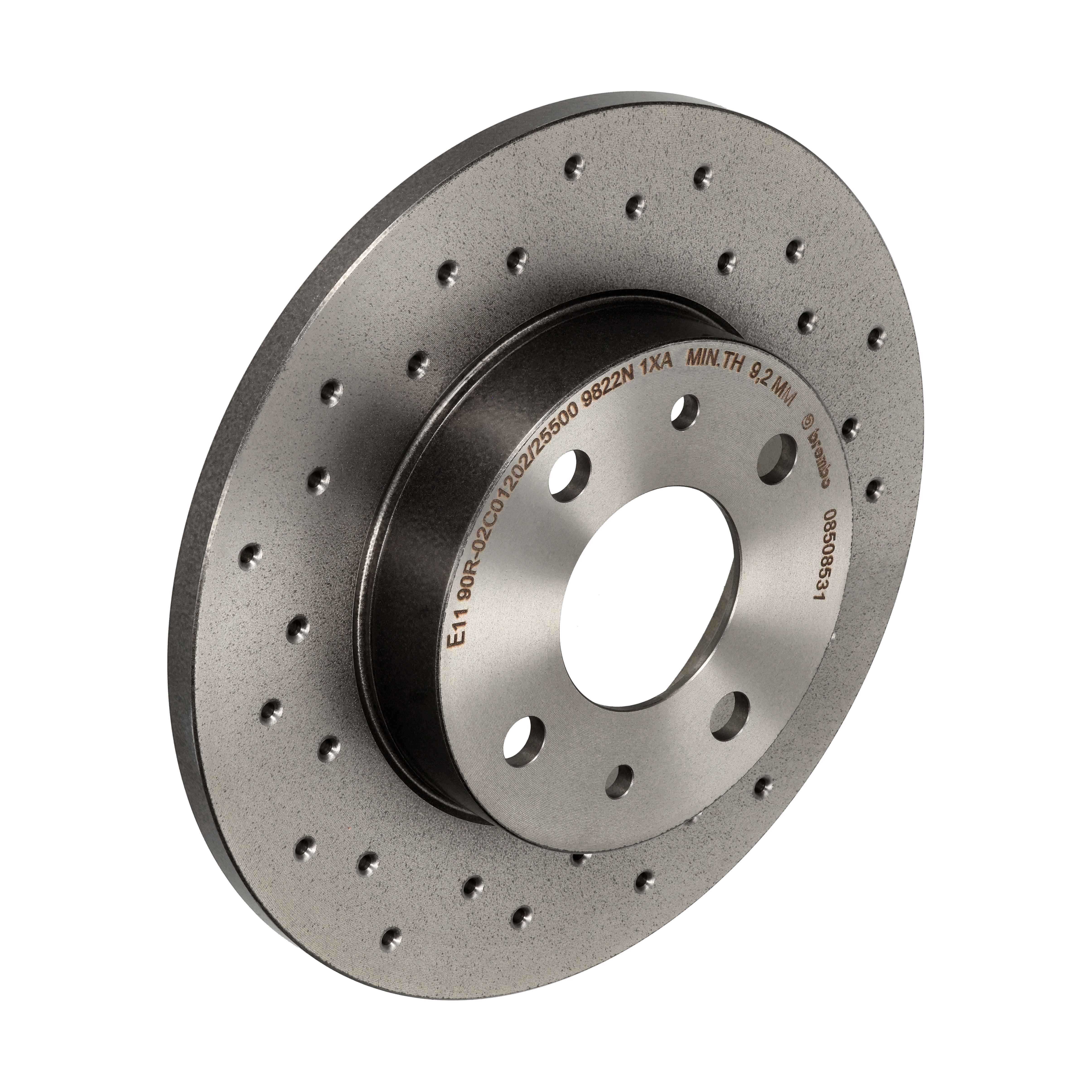 BREMBO Bremseskive 08508531 perforeret 240mm 11mm for ABARTH