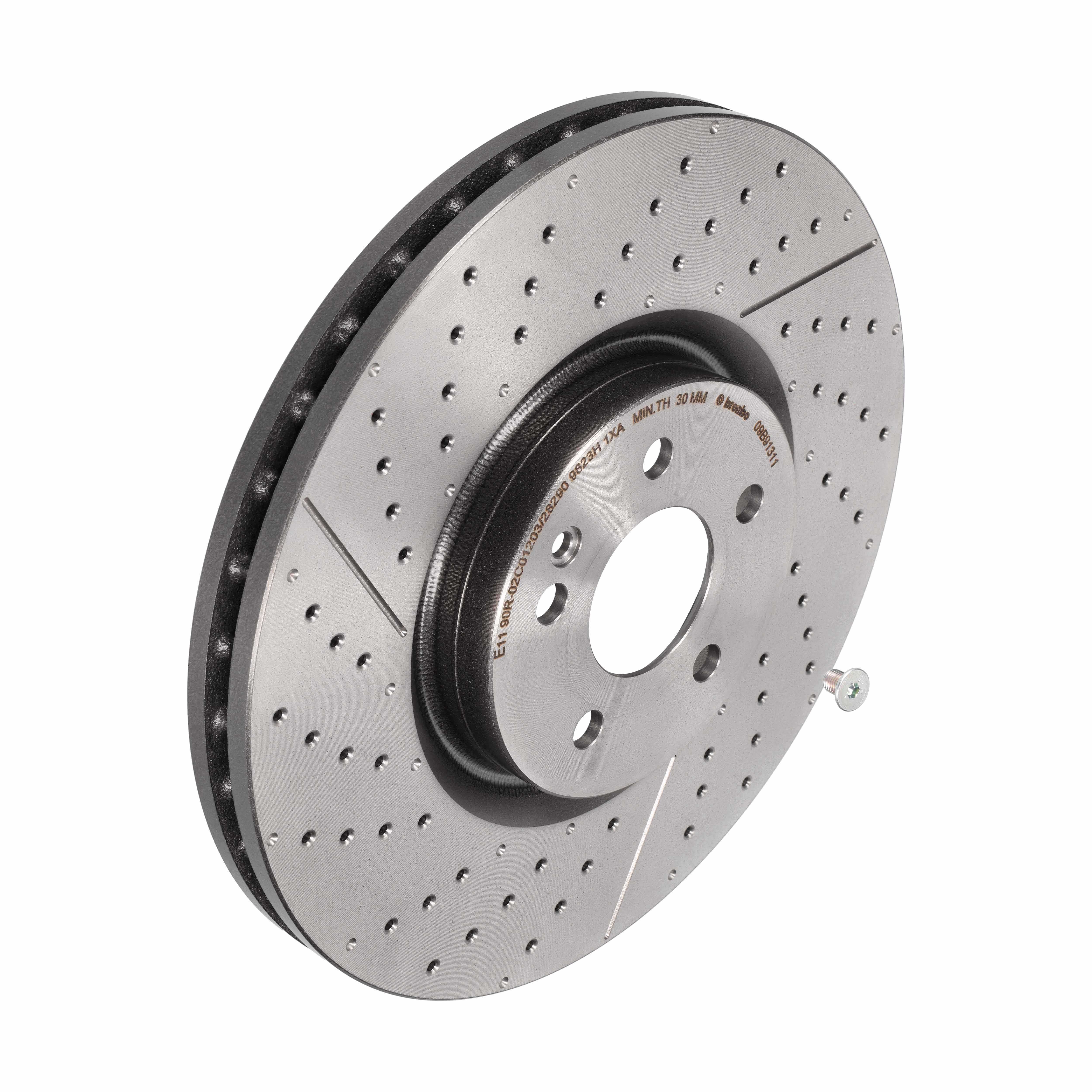 BREMBO Bremseskive 09b91311 lukket/perforeret 350mm 32mm for MERCEDES-BENZ