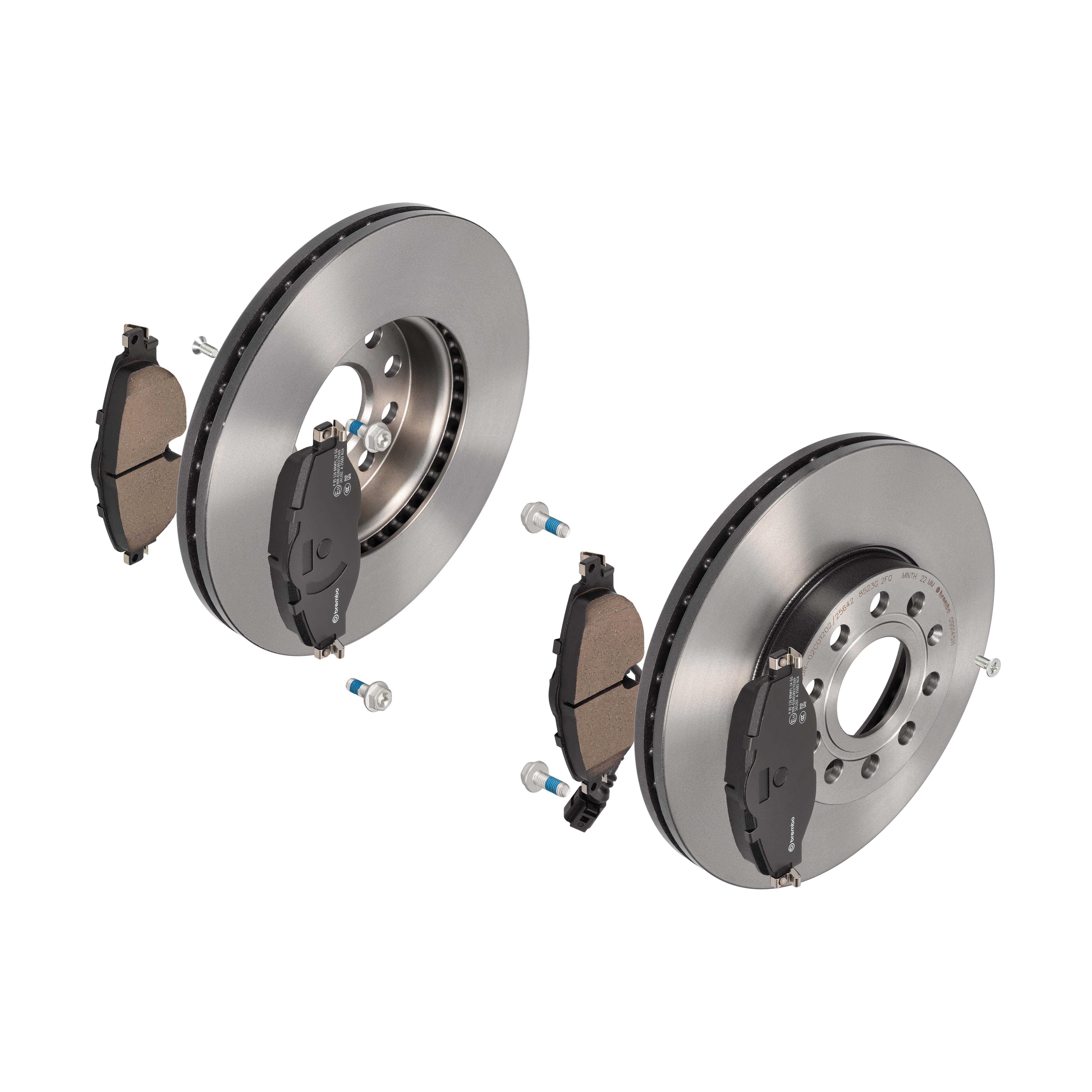 BREMBO Bremsesæt, skivebremser ijdtidc7u9 foraksel indvendig ventileret 288mm 25mm for AUDI SEAT VW (FAW) VW SKODA SKODA (SVW) AUDI (FAW)