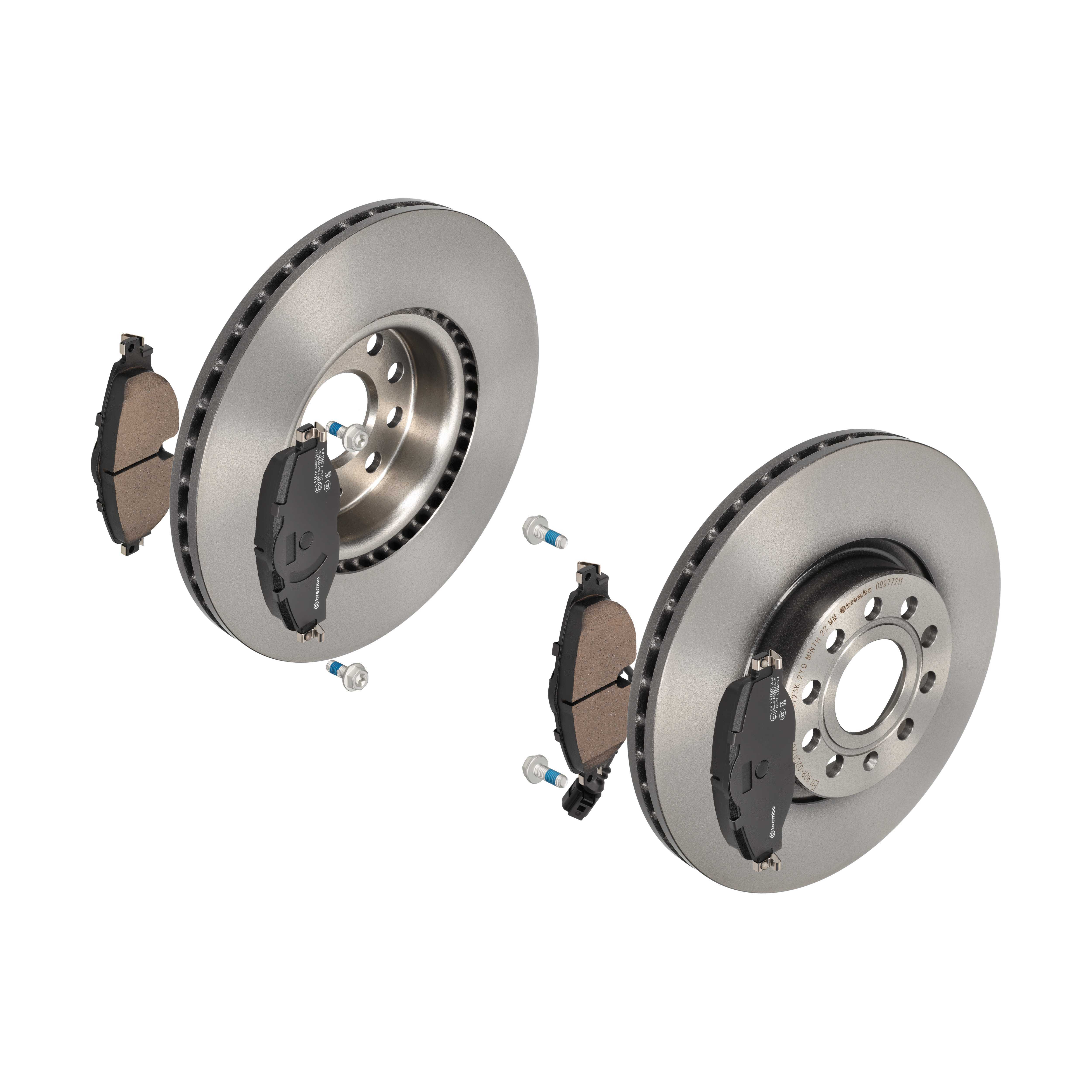 BREMBO Bremsesæt, skivebremser 142054125 foraksel indvendig ventileret 312mm 25mm for VW SKODA AUDI SEAT VW (FAW) SKODA (SVW) AUDI (FAW)