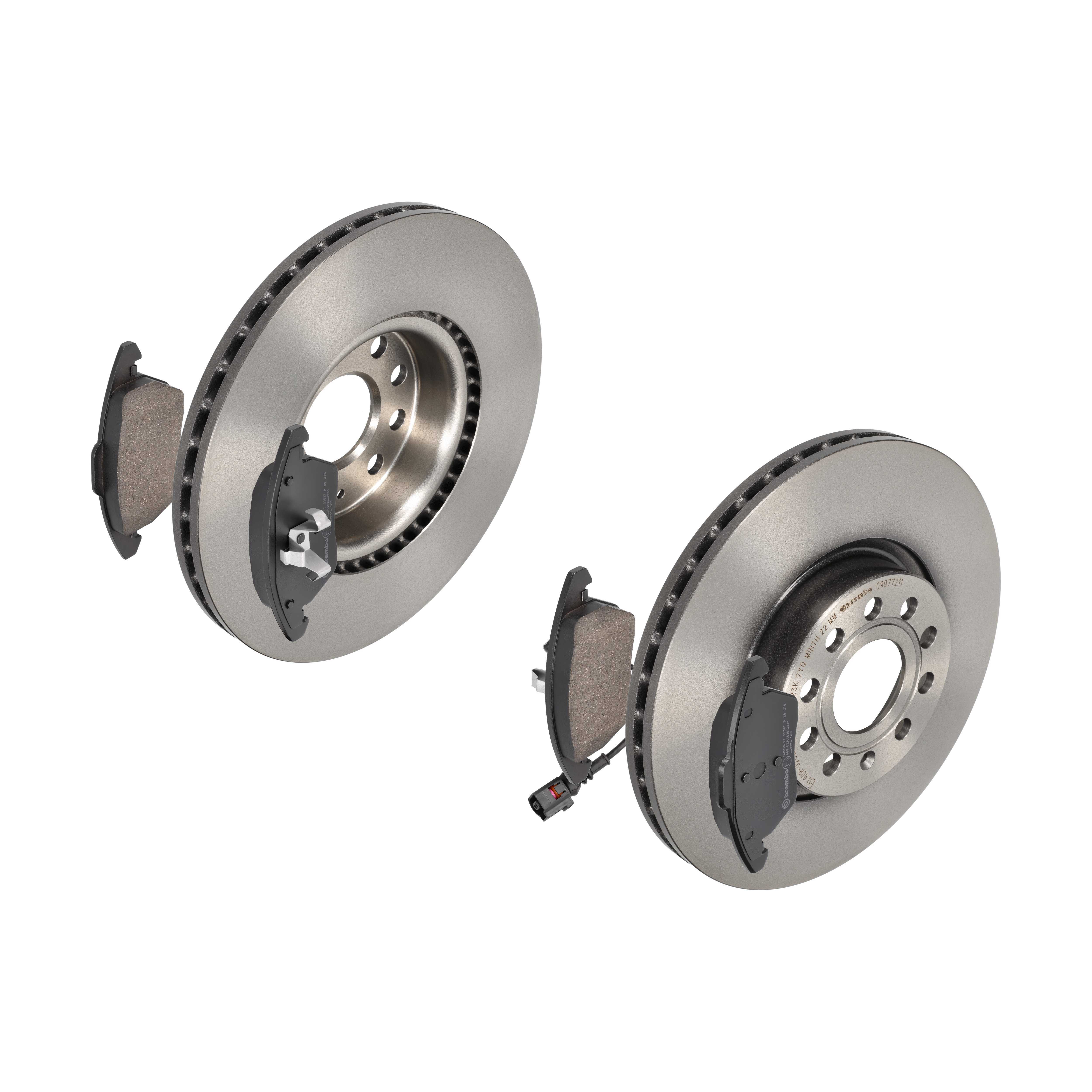 BREMBO Bremsesæt, skivebremser ijdtidbtx5 foraksel indvendig ventileret 312mm 25mm for VW AUDI SEAT SKODA VW (SVW) VW (FAW) SKODA (SVW)