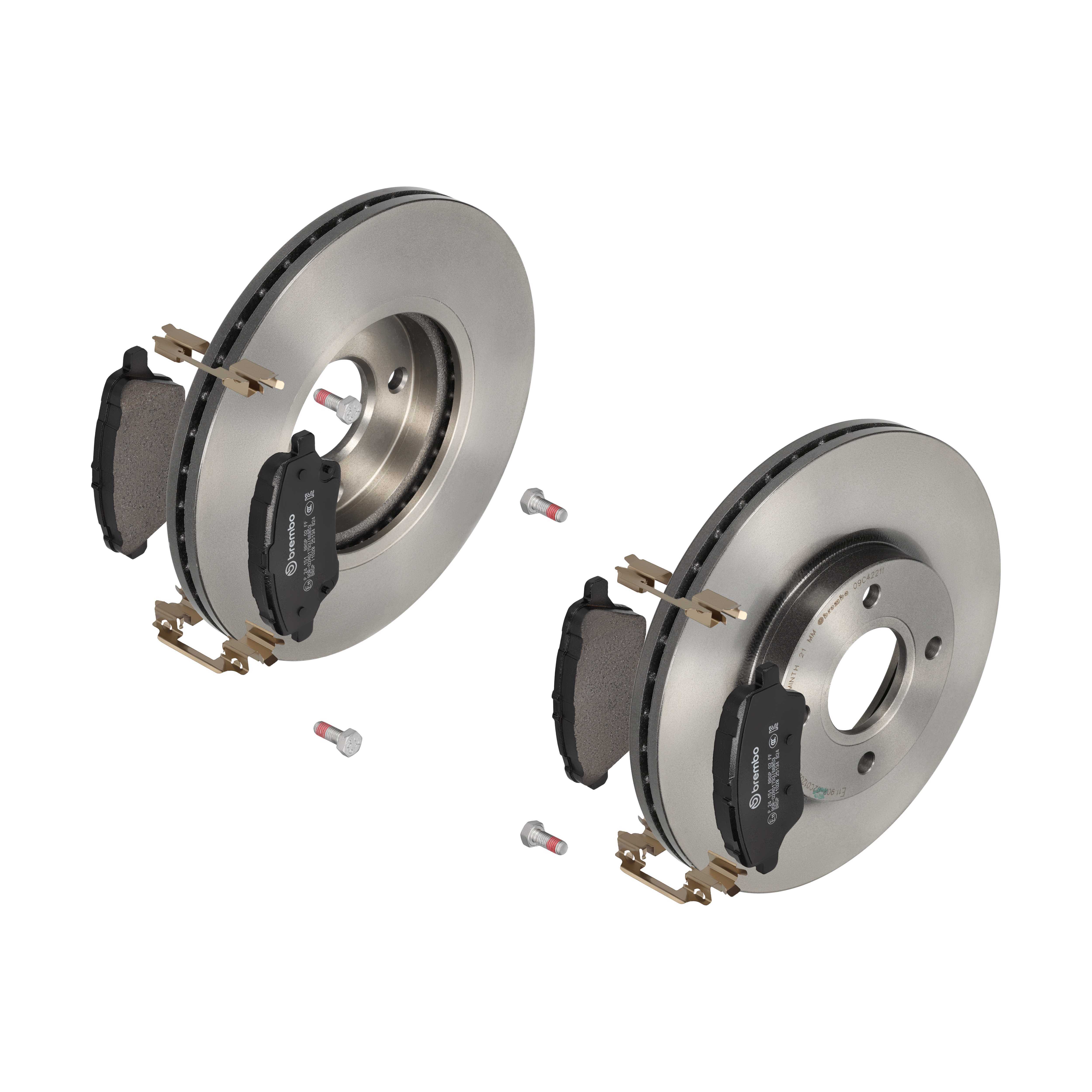 BREMBO Bremsesæt, skivebremser ijdtideim5 foraksel indvendig ventileret 278mm 23mm for FORD
