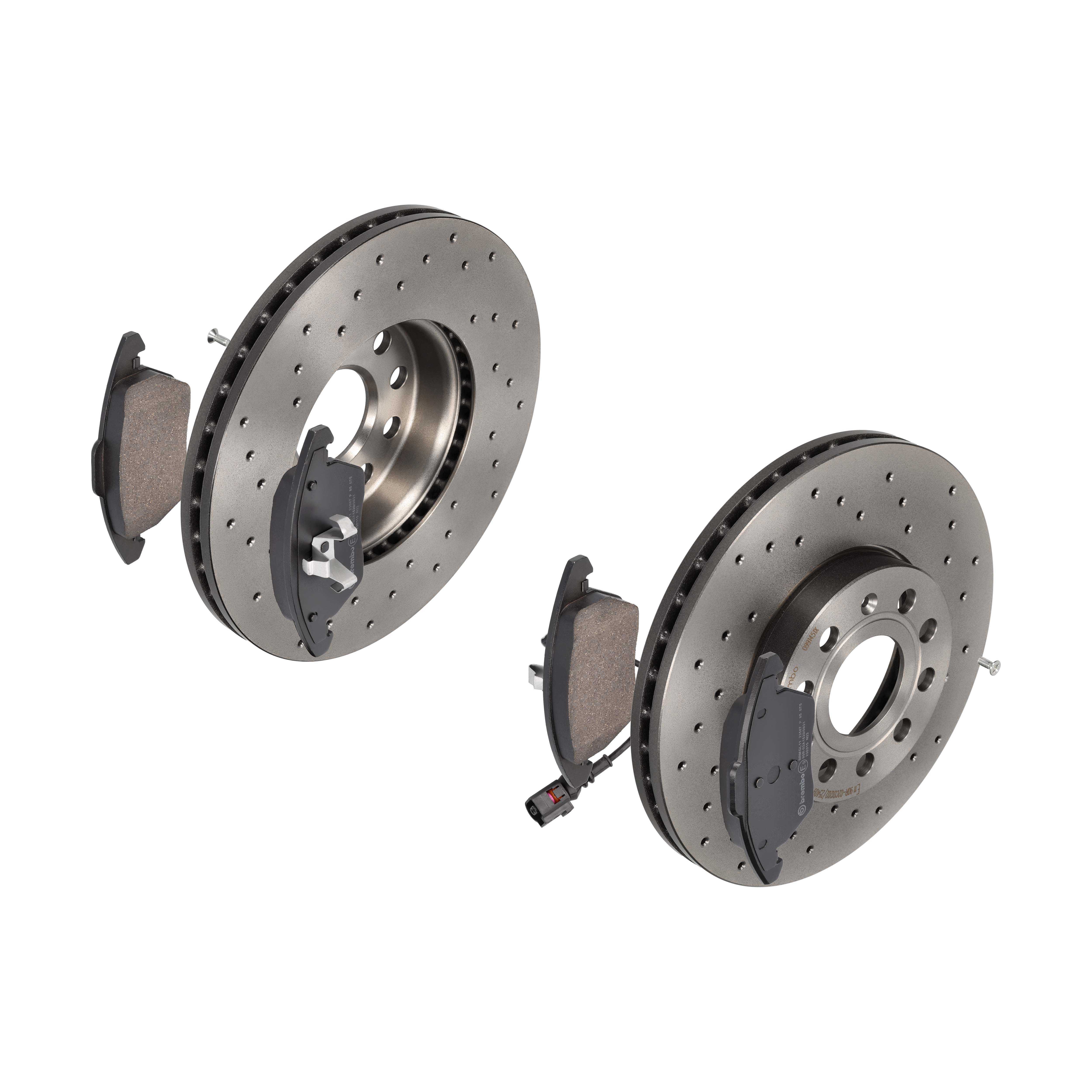 BREMBO Bremsesæt, skivebremser sk8k0f5da4 foraksel perforeret/ventileret 288mm 25mm for SEAT AUDI VW (SVW) SKODA SKODA (SVW) AUDI (FAW) VW VW (FAW)