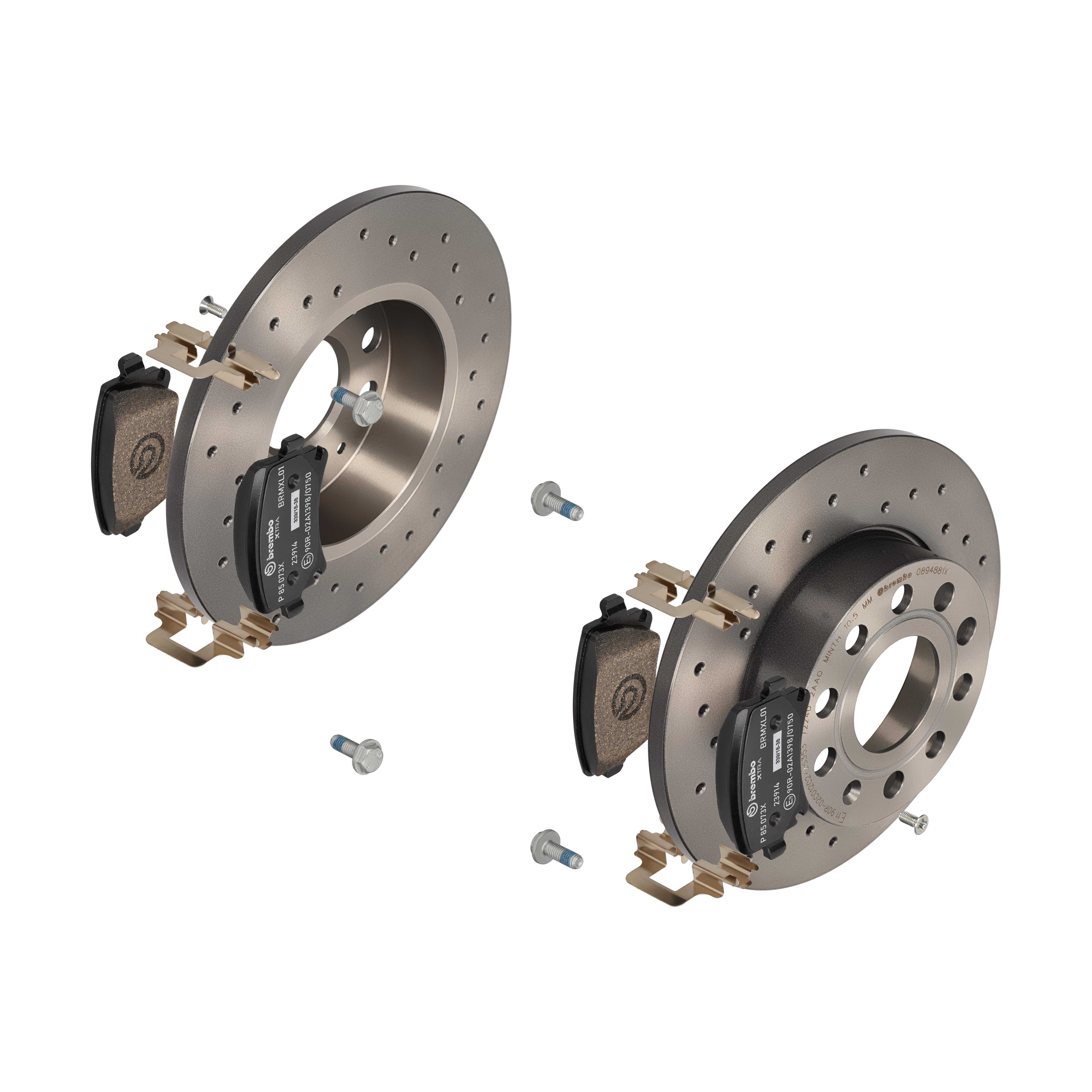 BREMBO Bremsesæt, skivebremser sk8k0f9au7 bagaksel perforeret 256mm 12mm for VW AUDI (FAW) SKODA AUDI SEAT SKODA (SVW) VW (FAW) VW (SVW)