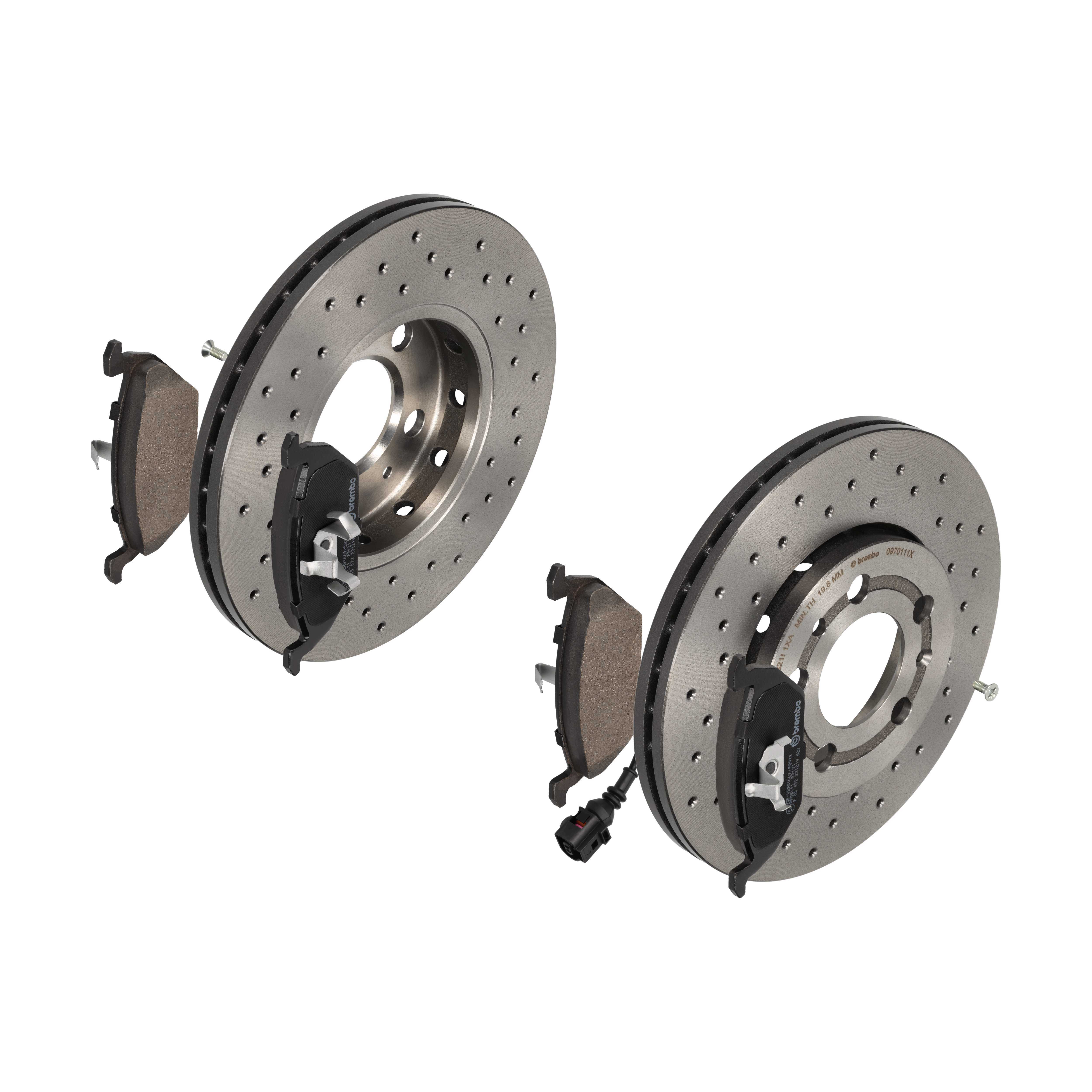 BREMBO Bremsesæt, skivebremser sk8k0f24r5 foraksel perforeret/ventileret 256mm 22mm for ROEWE (SAIC) AUDI VW SKODA SEAT VW (SVW) VW (FAW)