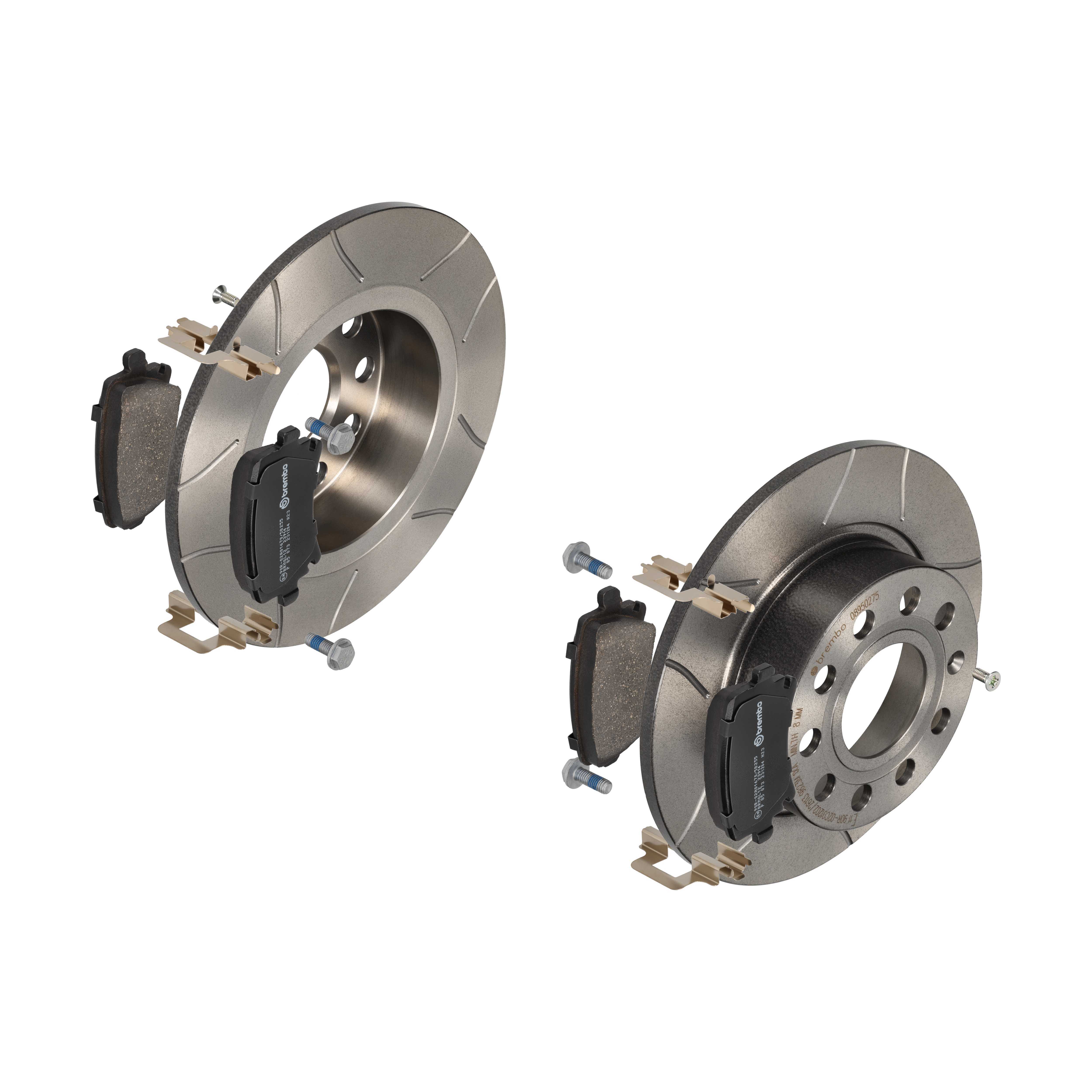 BREMBO Bremsesæt, skivebremser sk8k0f80a1 bagaksel lukket 253mm 10mm for VW SKODA SEAT VW (FAW) AUDI SKODA (SVW) AUDI (FAW)