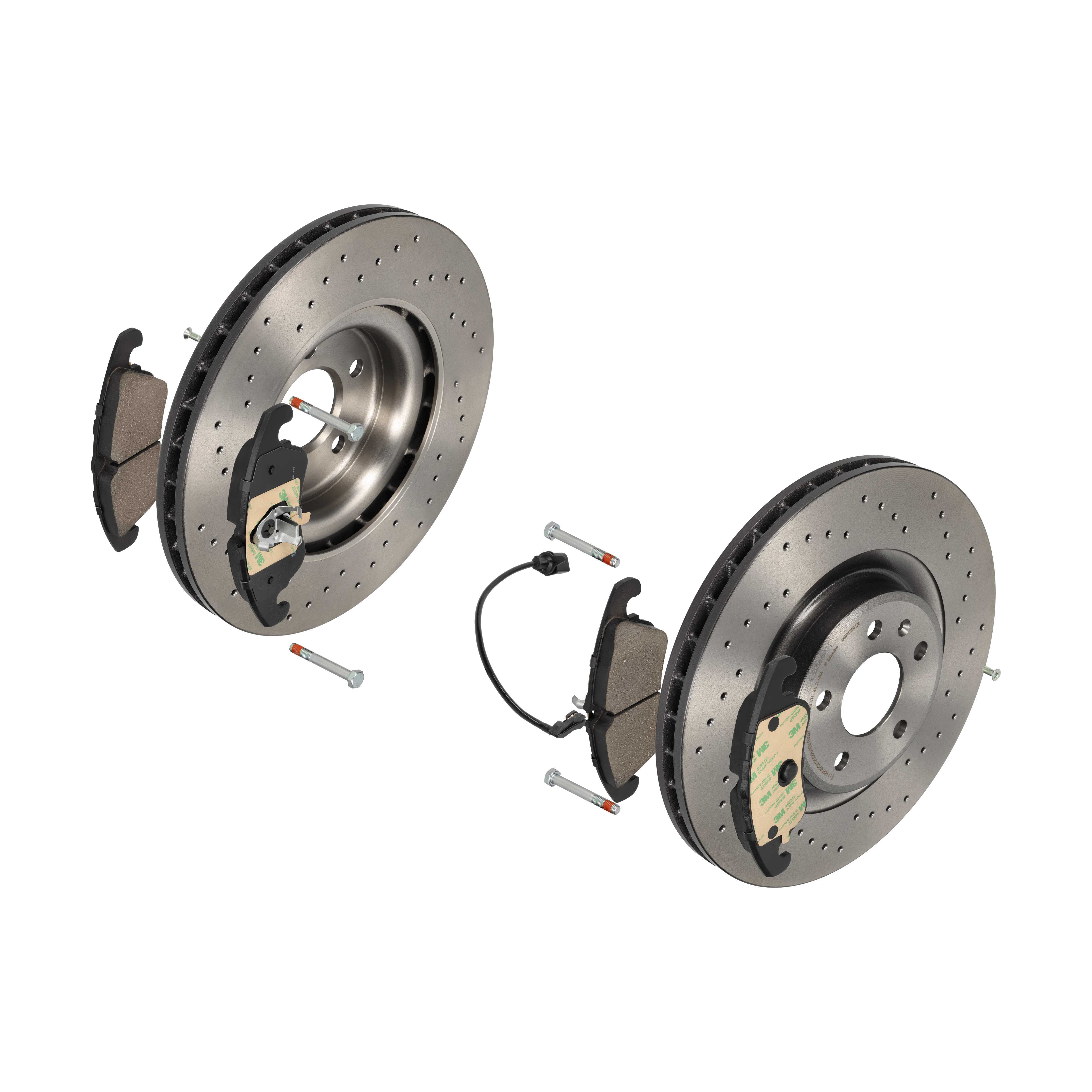 BREMBO Bremsesæt, skivebremser sk8k0f68o0 foraksel perforeret/ventileret 345mm 29mm for SKODA AUDI SEAT VW (SVW) VW
