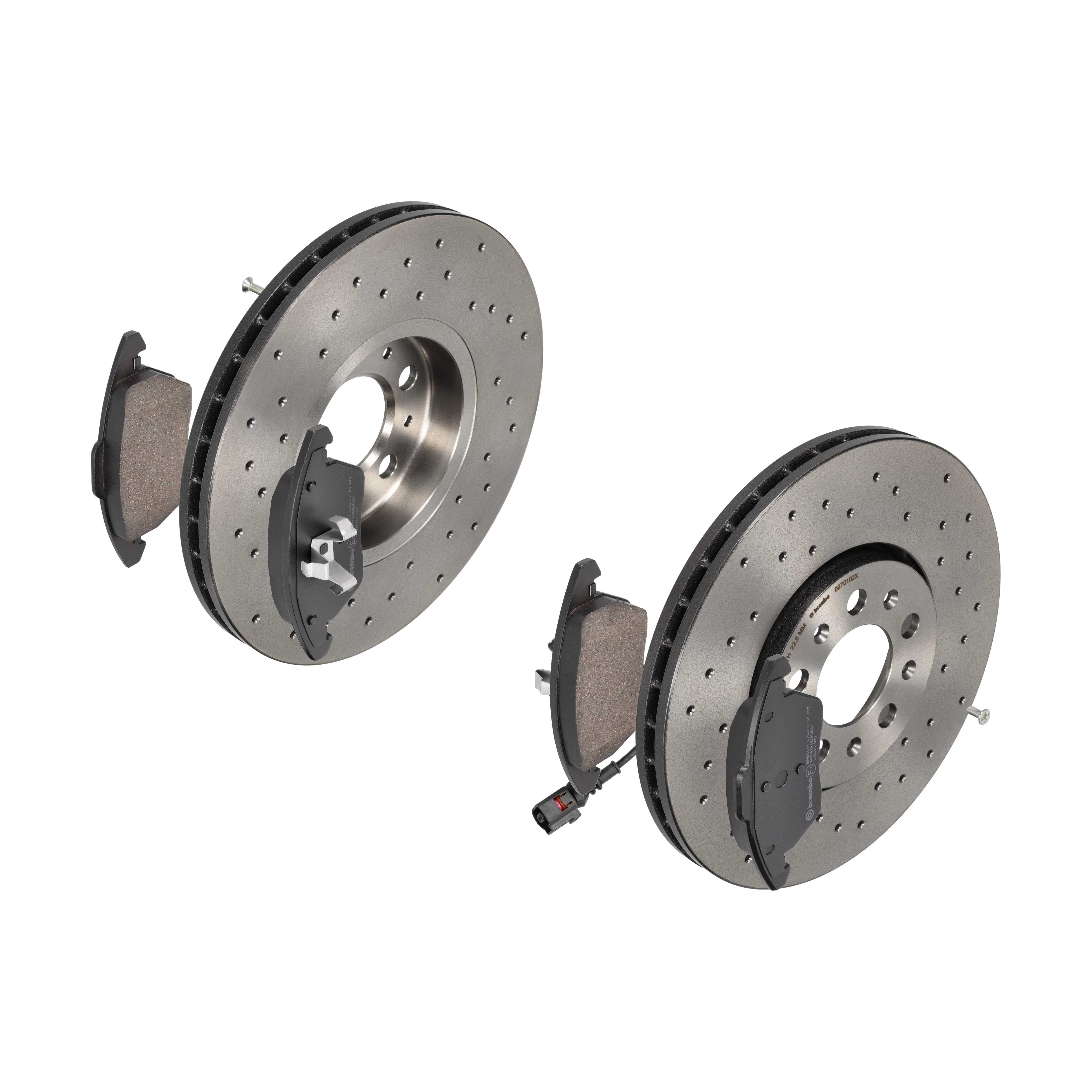 BREMBO Bremsesæt, skivebremser sk8k0f4aj8 foraksel perforeret/ventileret 288mm 25mm for SEAT VW AUDI SKODA VW (FAW) VW (SVW) SKODA (SVW)