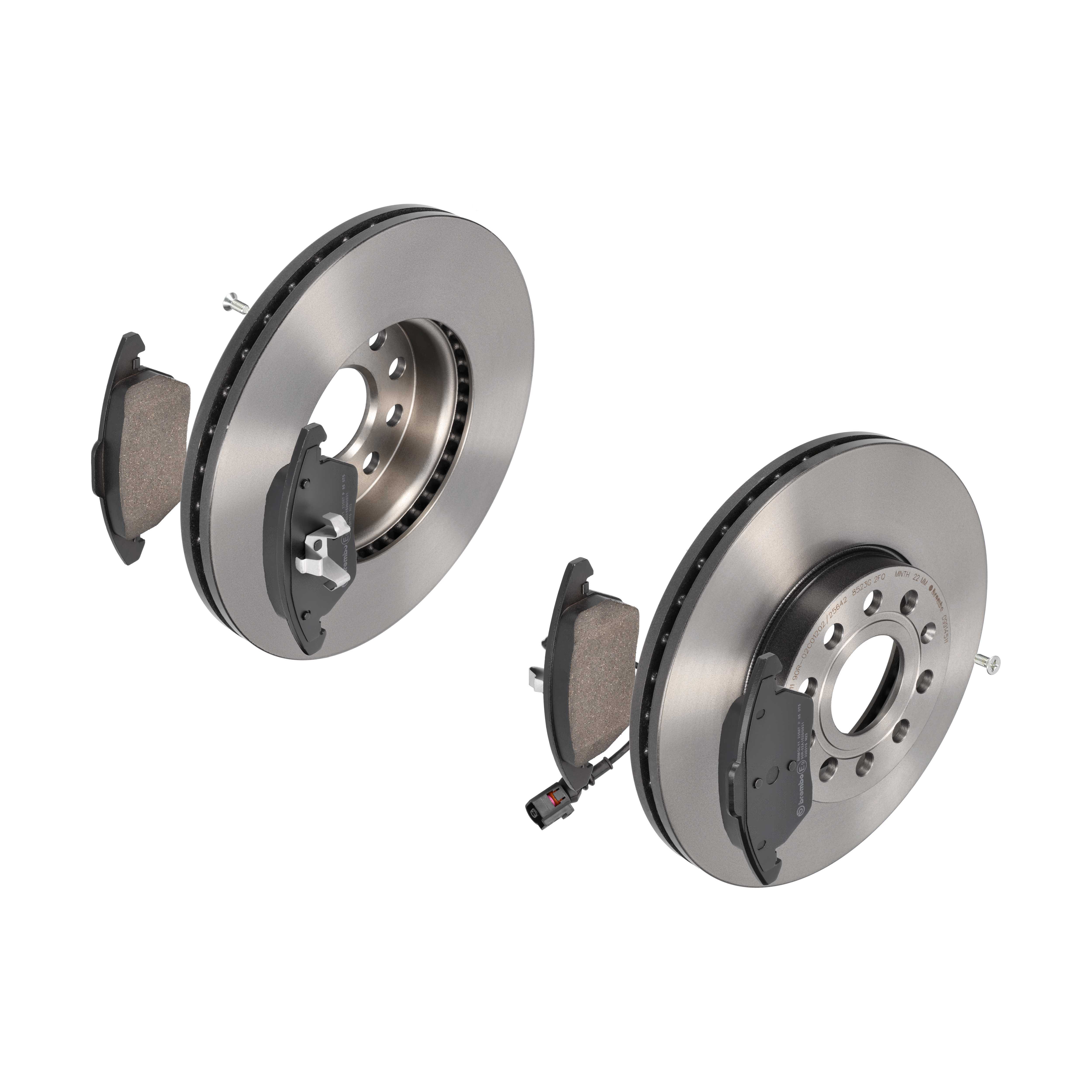 BREMBO Bremsesæt, skivebremser 142053497 foraksel indvendig ventileret 288mm 25mm for VW AUDI SEAT SKODA (SVW) VW (SVW) SKODA VW (FAW) AUDI (FAW)