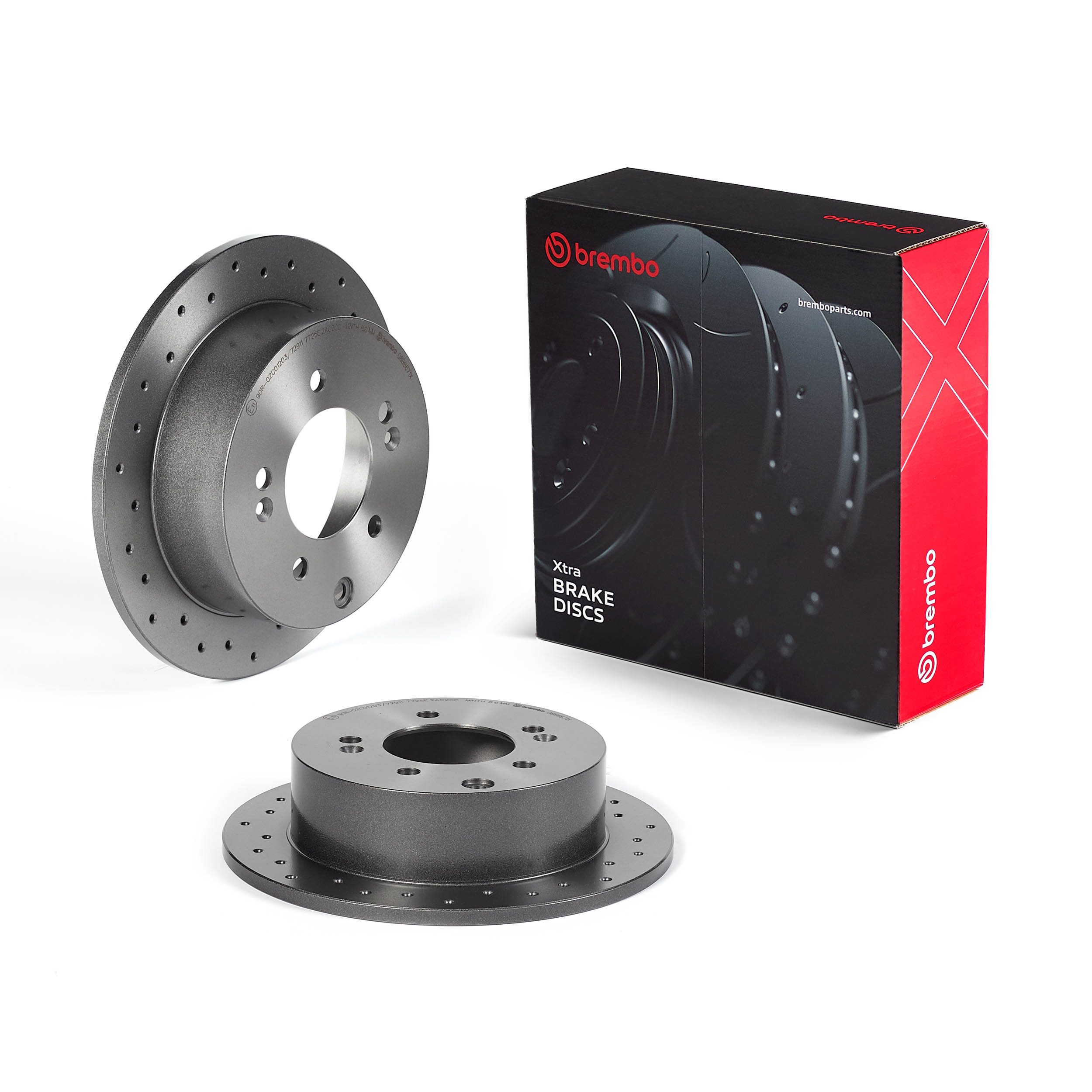 BREMBO Bremseskive 08.B667.1X perforeret 262mm 10mm for KIA NAZA KIA (DYK)